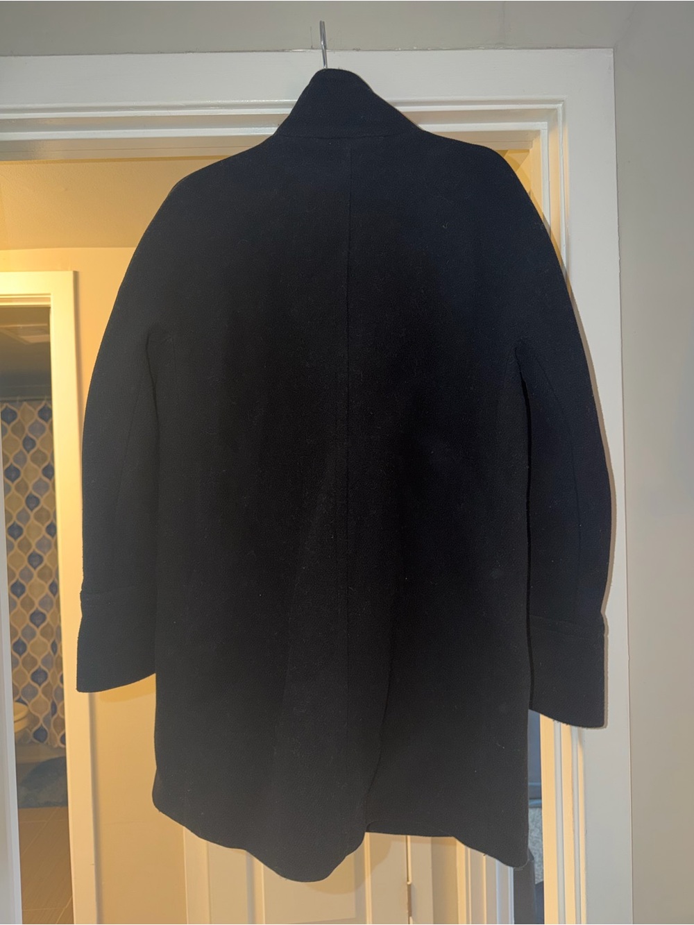 J. Crew Black Wool-Blend Pea Coat - Picture 2 of 3